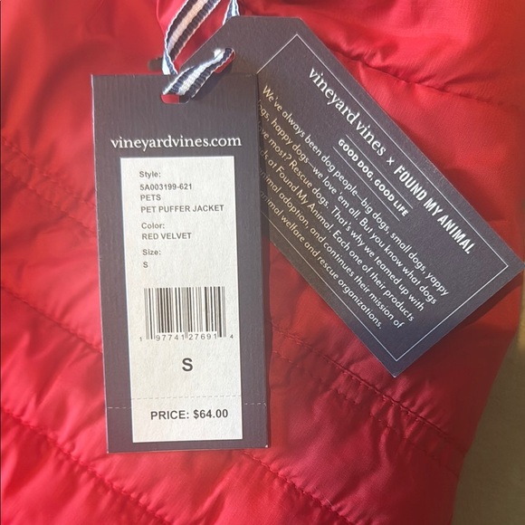 NWT Vineyard Vines Red Dog Vest - Picture 3 of 5